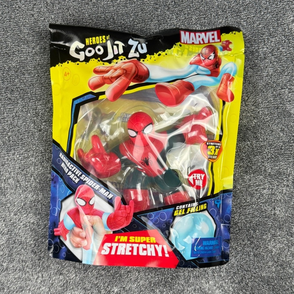 Heroes of Goo Jit Zu Marvel Radioactive Spider-Man Stretchy Hero Pack New